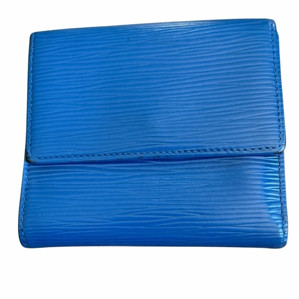 Louis Vuitton Blue Epi Elise Wallet 2007 VGUC